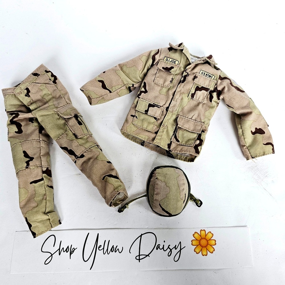 Original Y2K G.I. JOE Camouflage U.S. Army‎ Uniform Jaket Pants Helmet - 1338